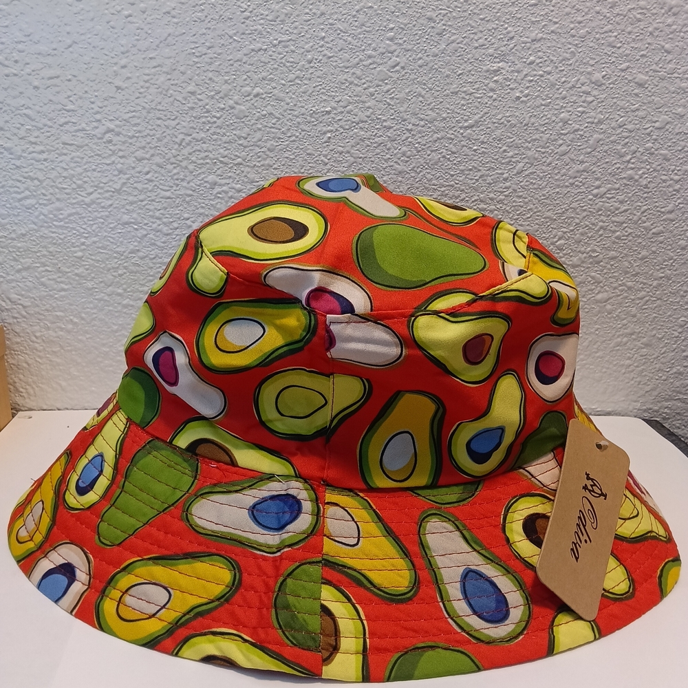 Colorful Avocado Print Bucket Hat